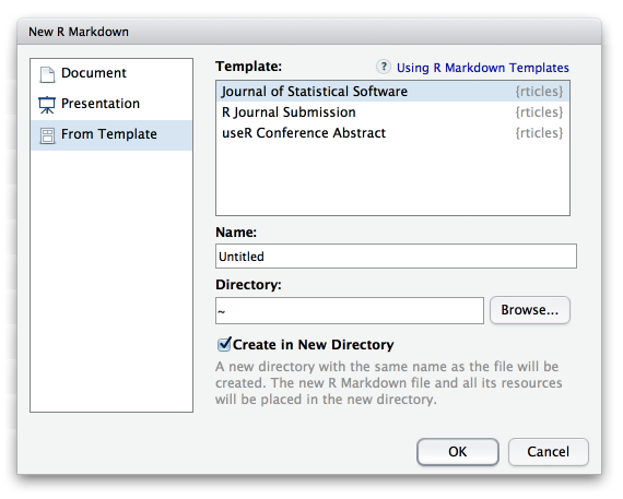 Markdown Template document templates