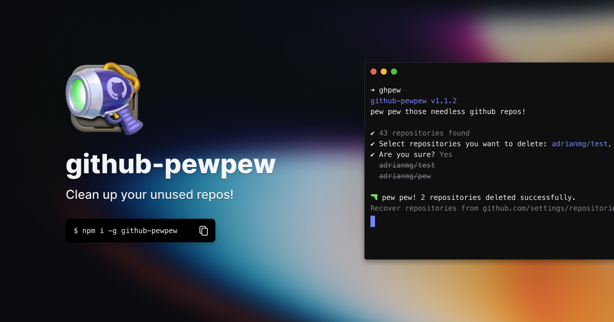 github-pewpew preview