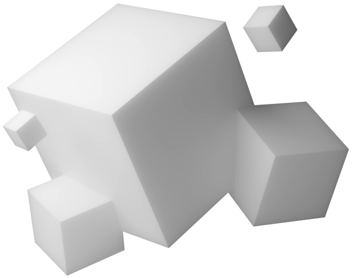 a floating cube