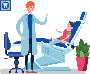 Dentist with children