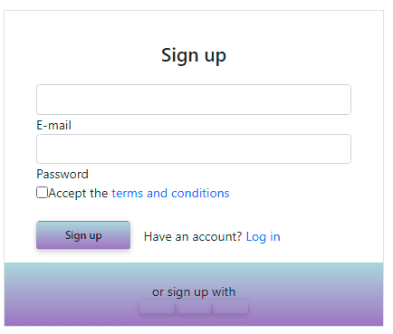 Bootstrap Form Sign Up