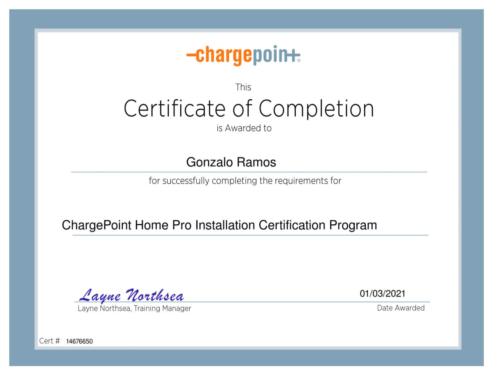 Chargepoint Home Pro Installation Certification Program