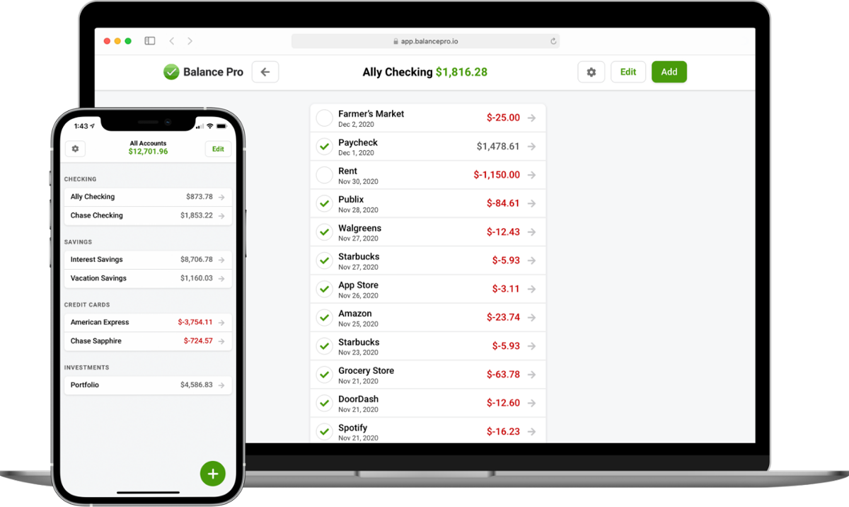 Money Tracking App Balance Pro