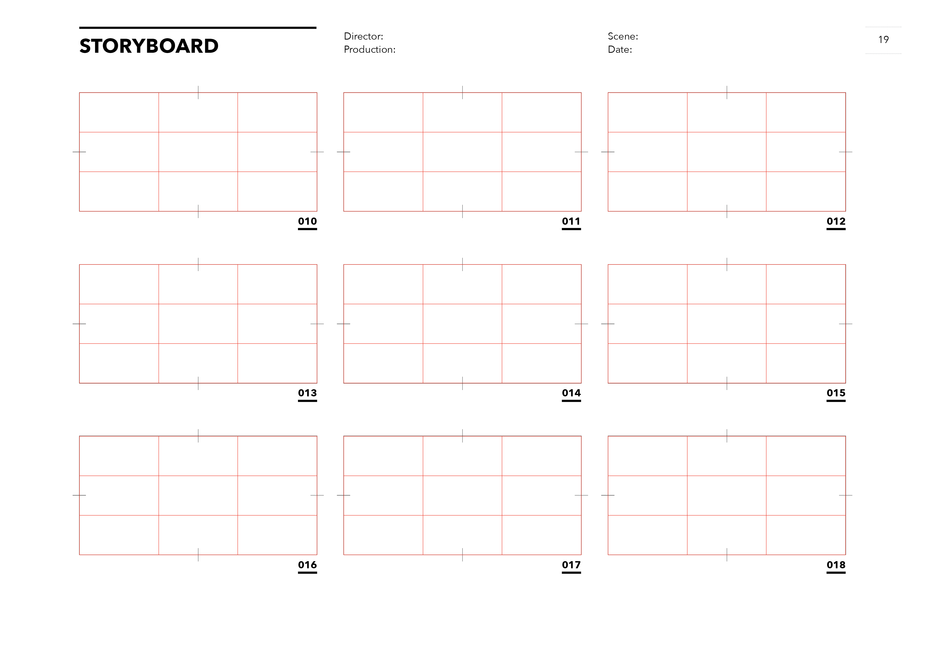 Indesign Storyboard Templates _ InDesign Template: Storyboard – SCYP