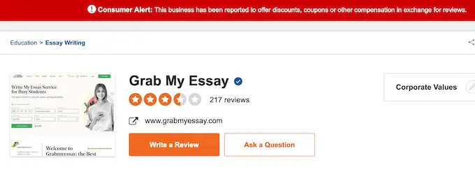 grabmyessay.com reviews at sitejabber