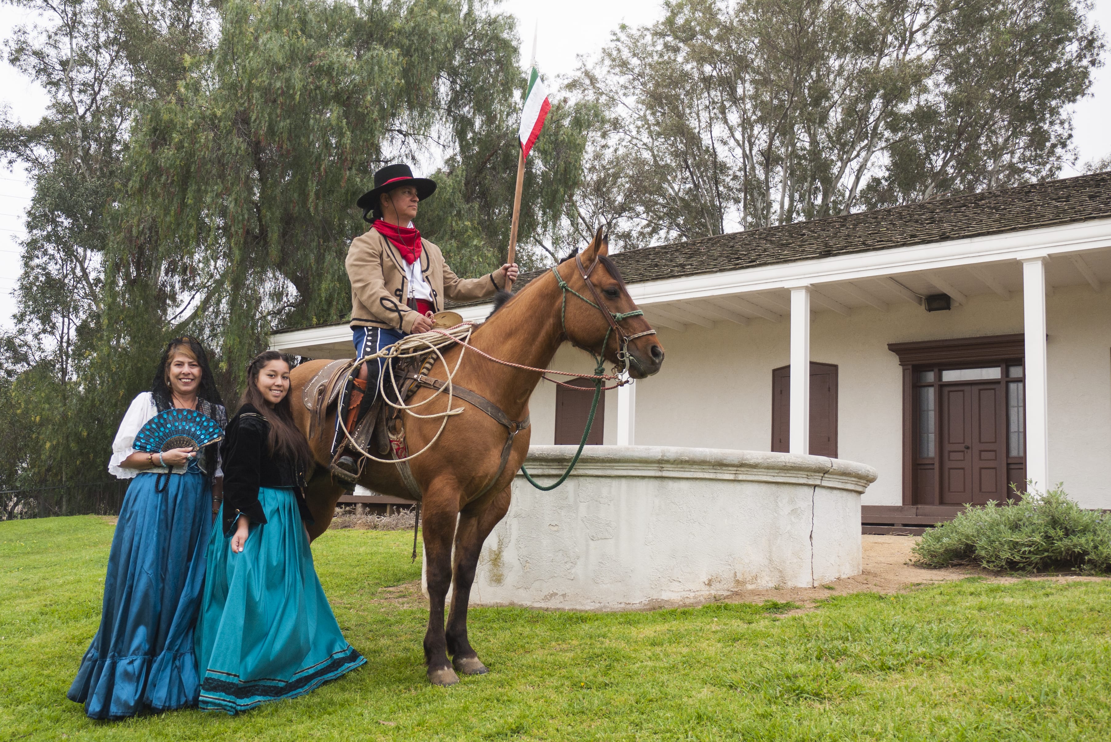 Montebello Historical Society Member on top of horse