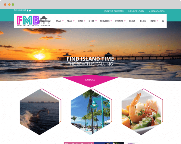 Screenshot of Fort Myers Beach Chamber