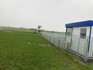 high security fencing on a hydro farm
