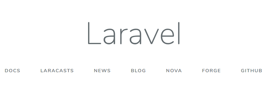 Laravel welcome page