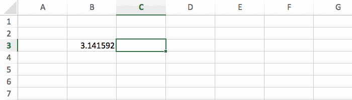 an example of round function in excel