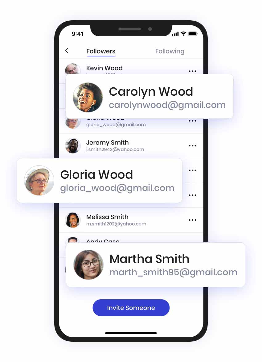 Invite family & friends to Kin