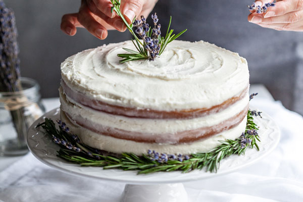 Rosemary Lavender Cake With A Lavender Buttercream