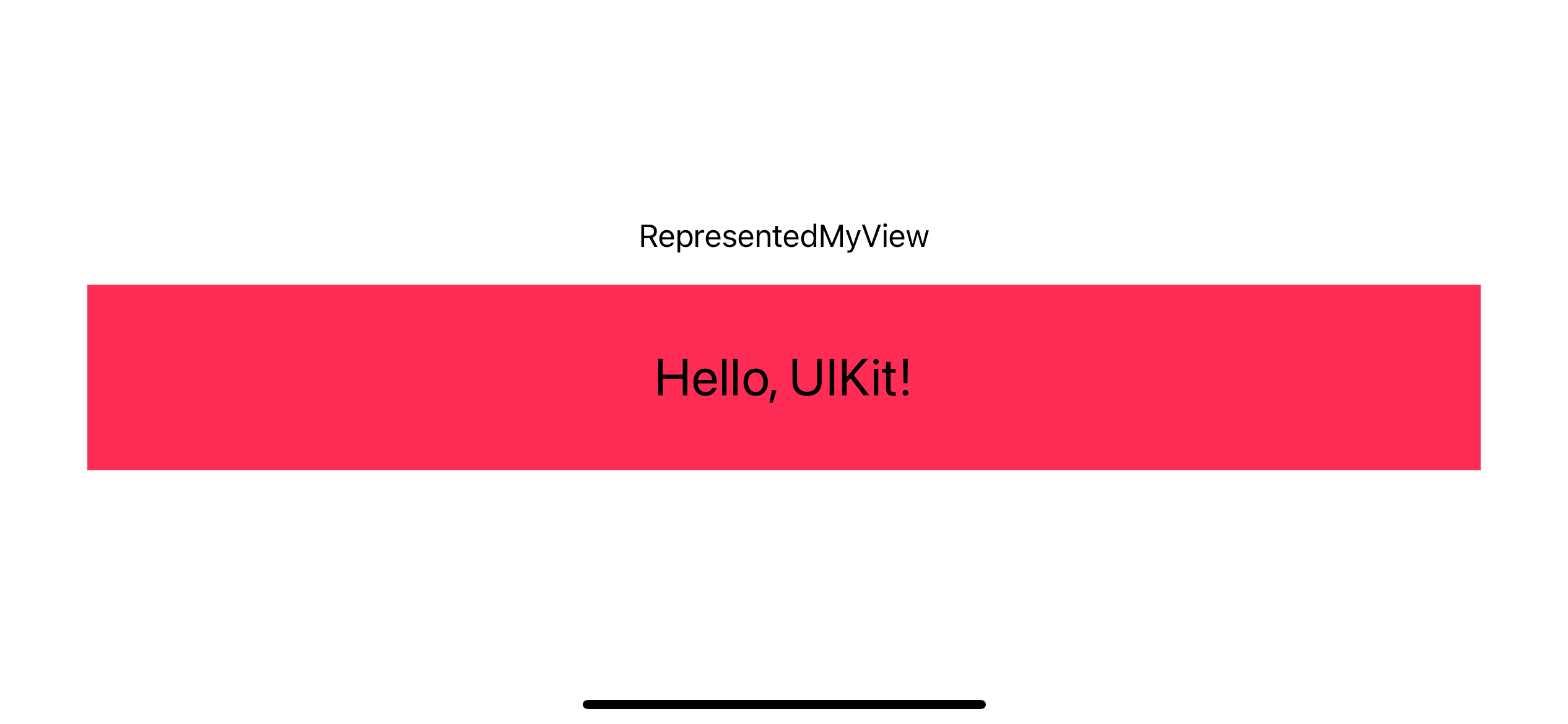 Using RepresentedMyView along side with a SwiftUI Text.