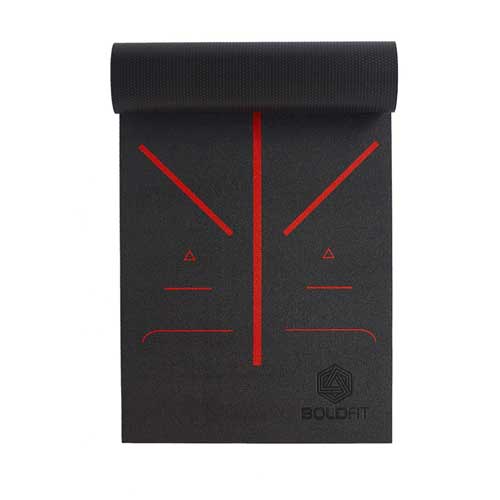 Yoga mat with markings also known as alignments