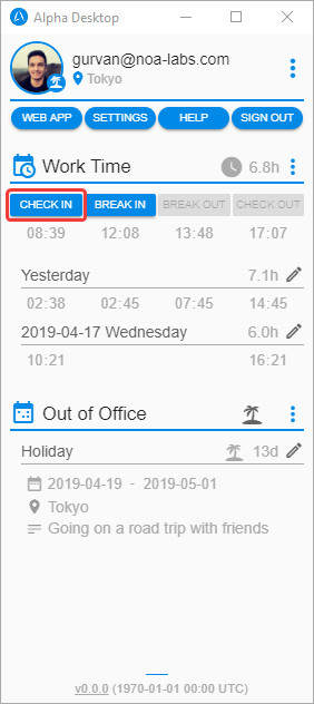 Work Time Move Current Day 1