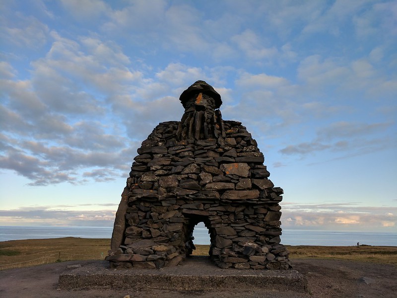rock troll statue in iceland