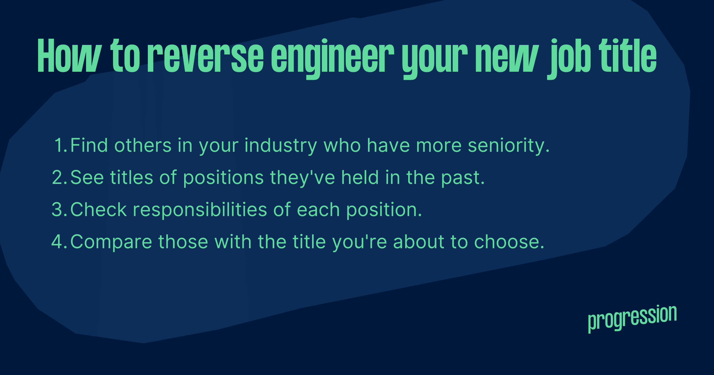 Graphic showing how to reverse engineer your job title