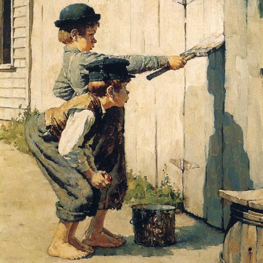 Норман Роквелл (1894–1978), иллюстрация к «Приключениям Тома Сойера»