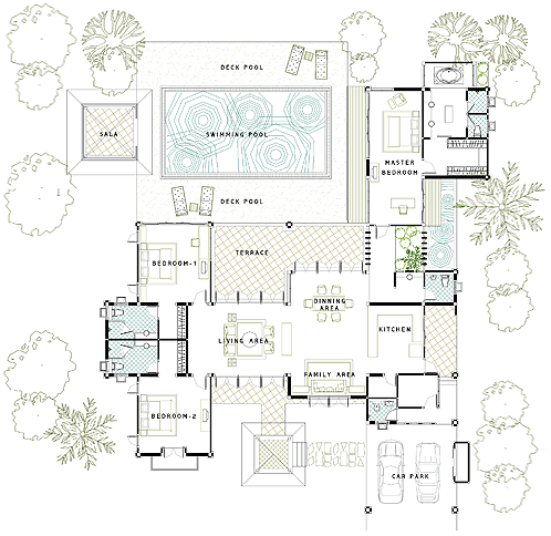 Floor plan of The Villa