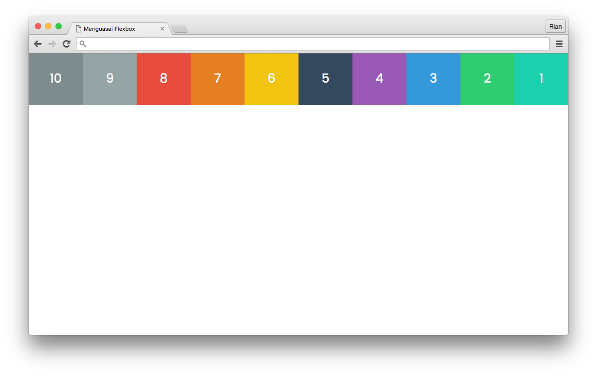 Contoh penerapan row-reverse