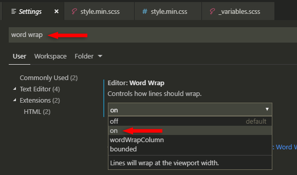 How to Enable Word Wrap to Disable Horizontal Scrolling in VS Code -  