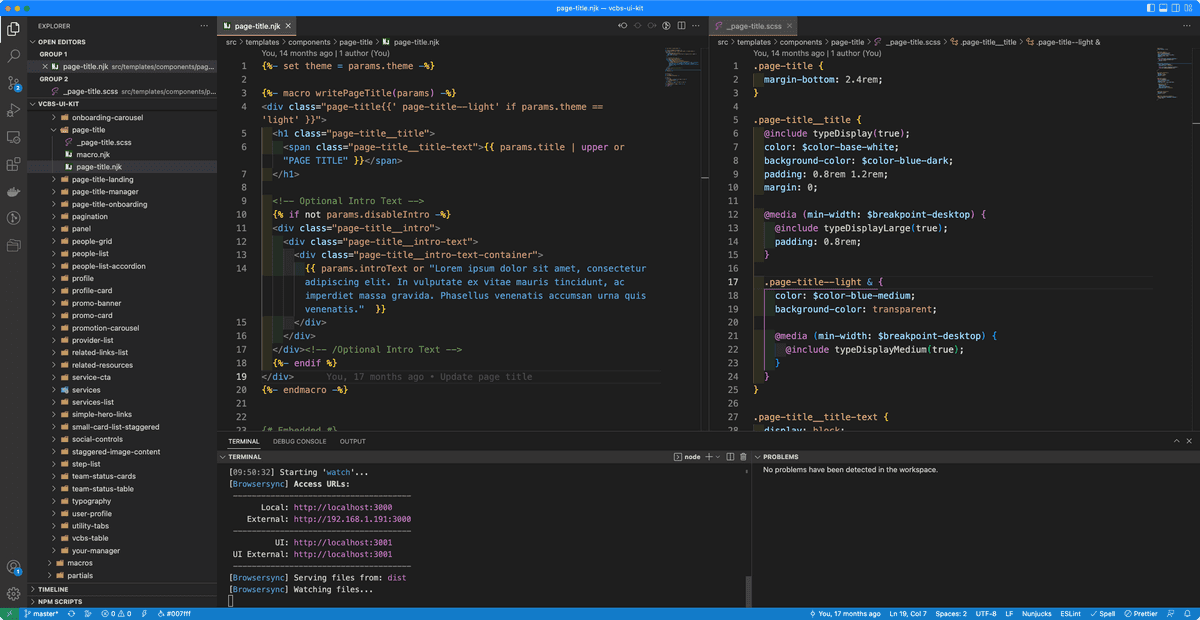 Screenshot of coding environment.