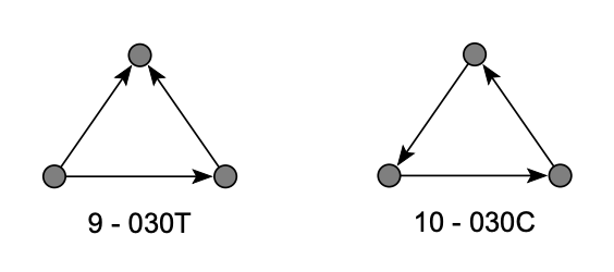 Left: 030T, Right: 030C.(Batagelj and Mrvar 2001)