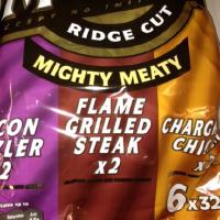image from Meat-flavoured crisps without the meat!