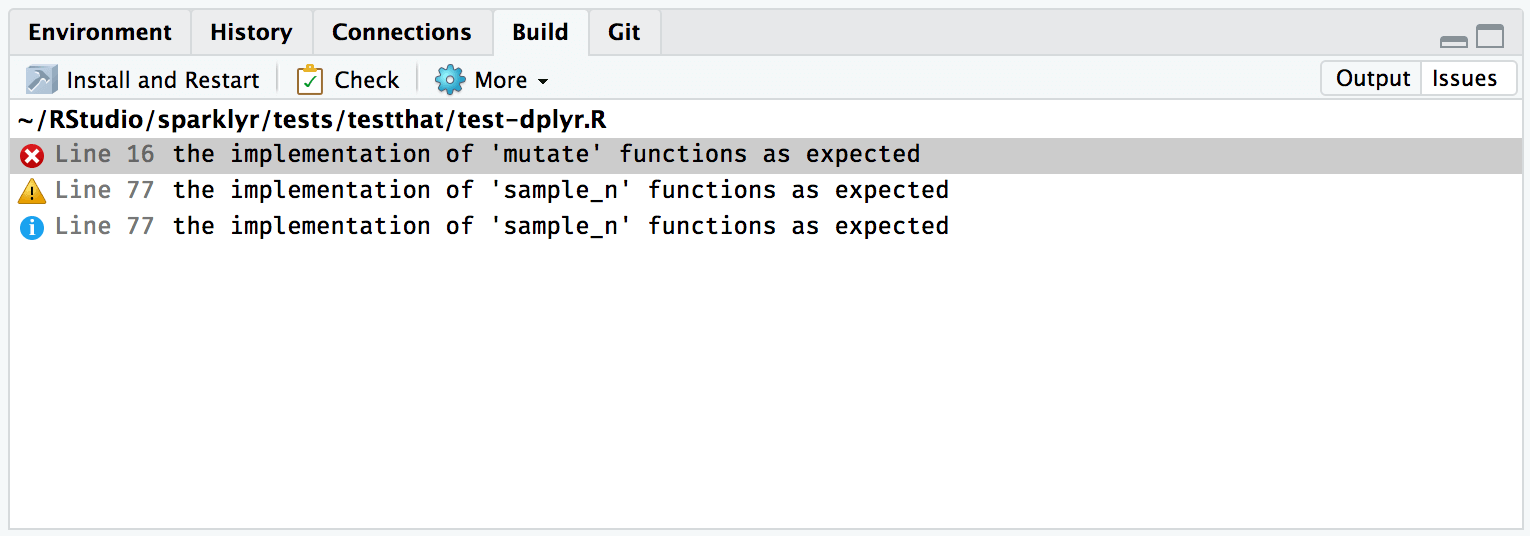 RStudio shinytest compare results