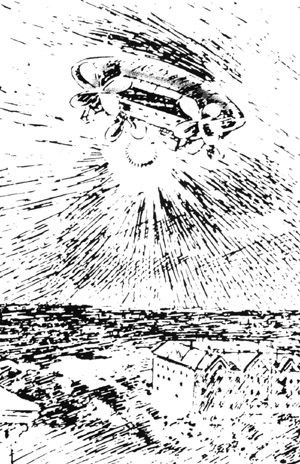 Dessin représentant l'aéronef observé cette année-là 1San Fransisco Call, 1896
