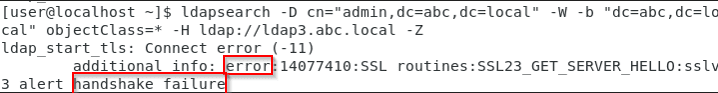 Failed SSL/TLS handshake Error