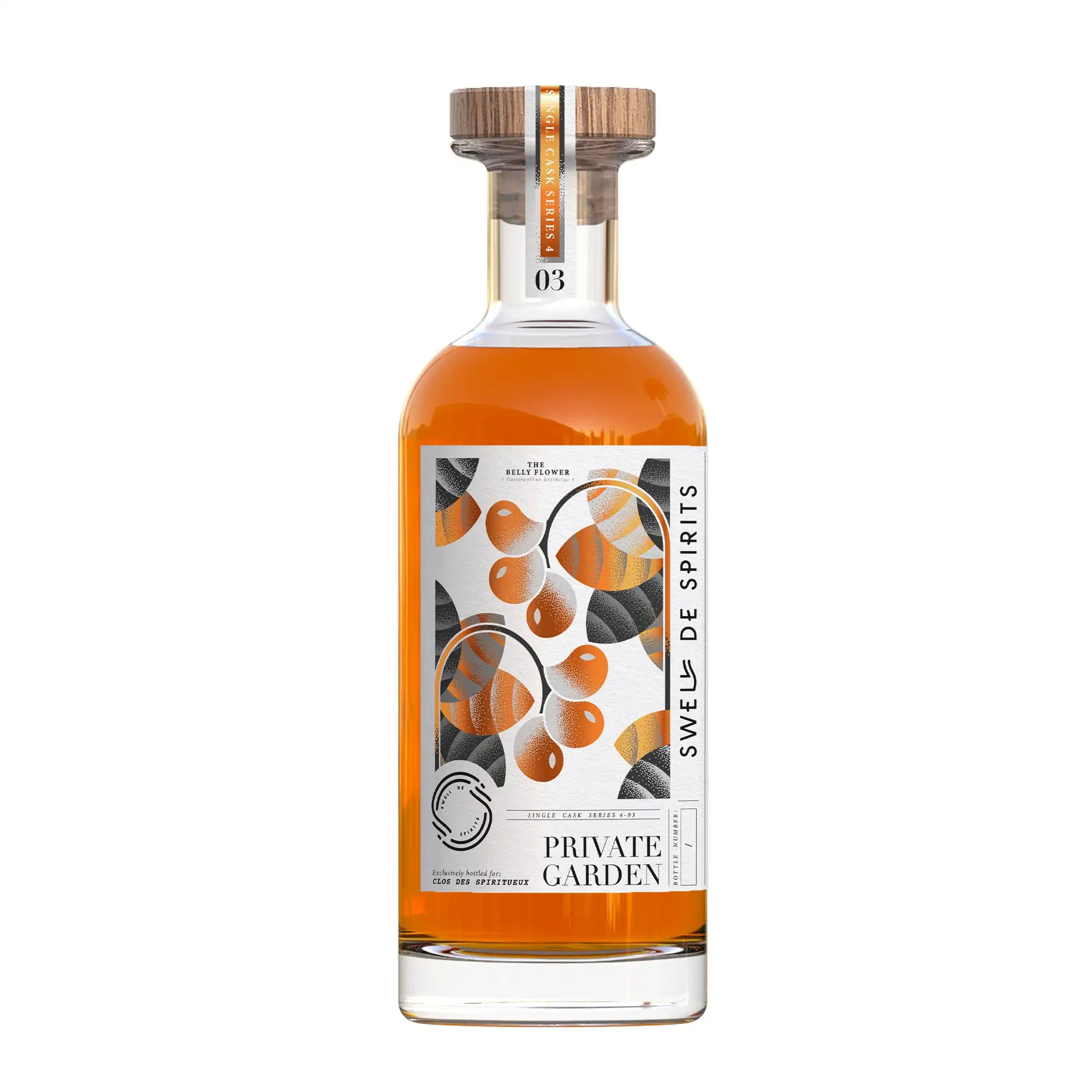 Image of the front of the bottle of the rum Private Garden N°3 (Clos des Spiritueux)