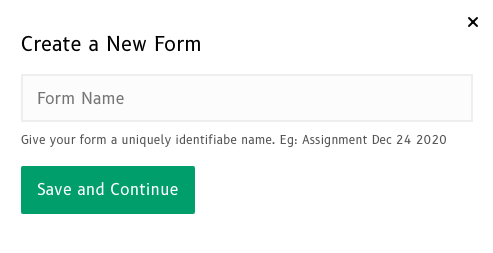 Create your form
