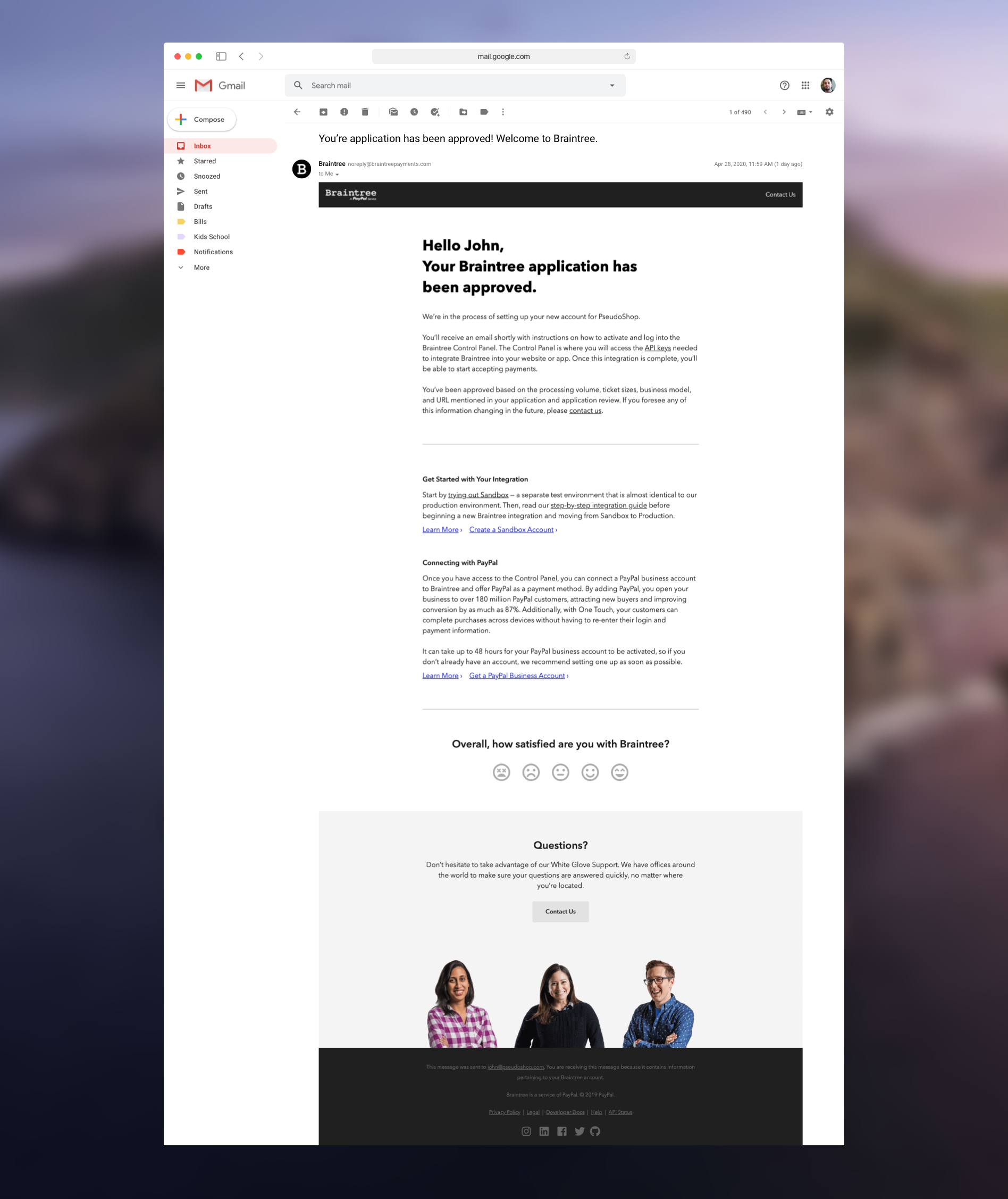 Braintree Email Template
