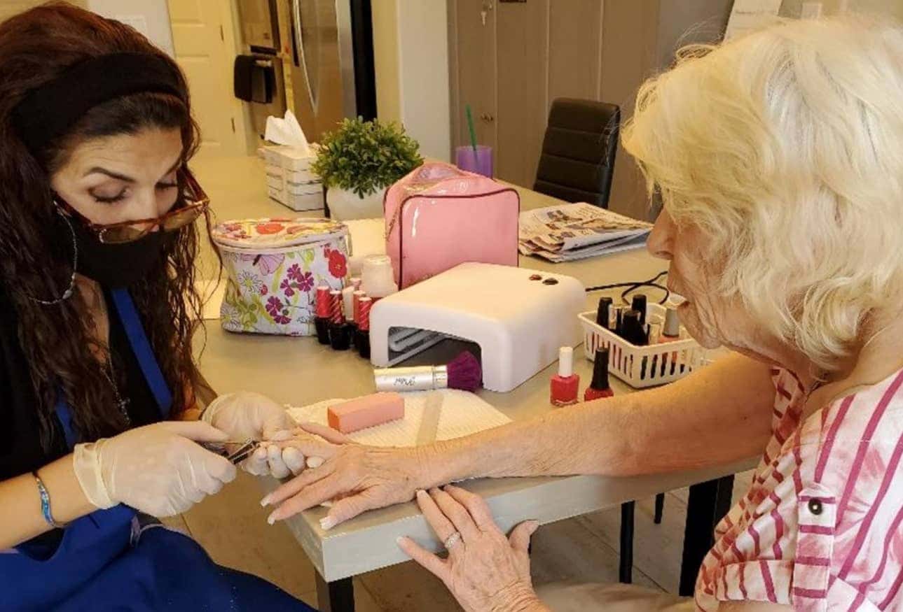 Elderly Patient Getting Nails Trimmed