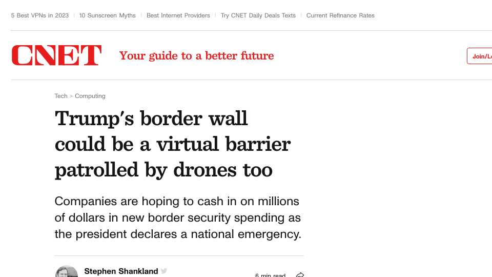 Trump's border wall could be a virtual barrier patrolled by drones too
