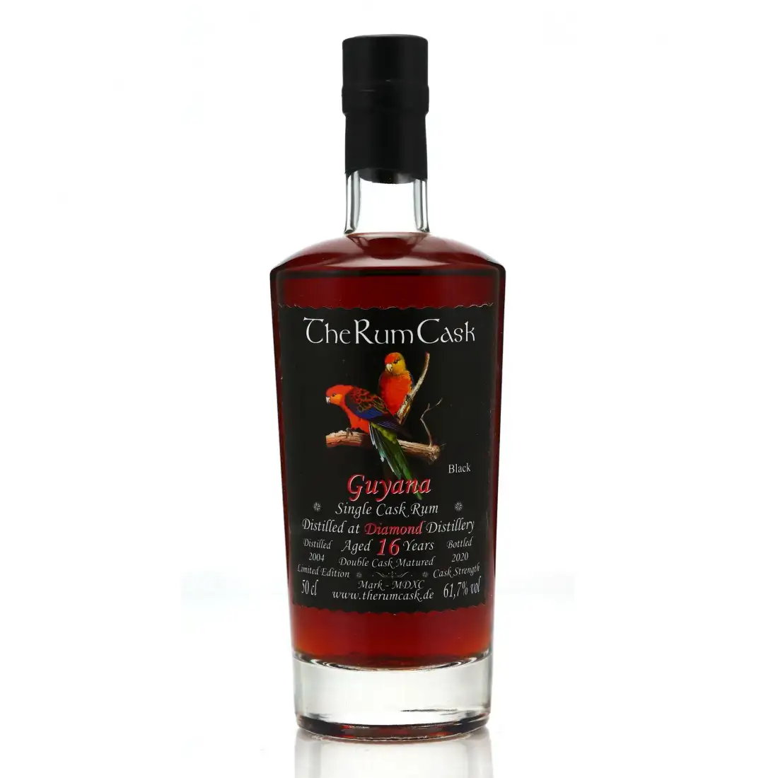 Image of the front of the bottle of the rum Guyana Black MDXC
