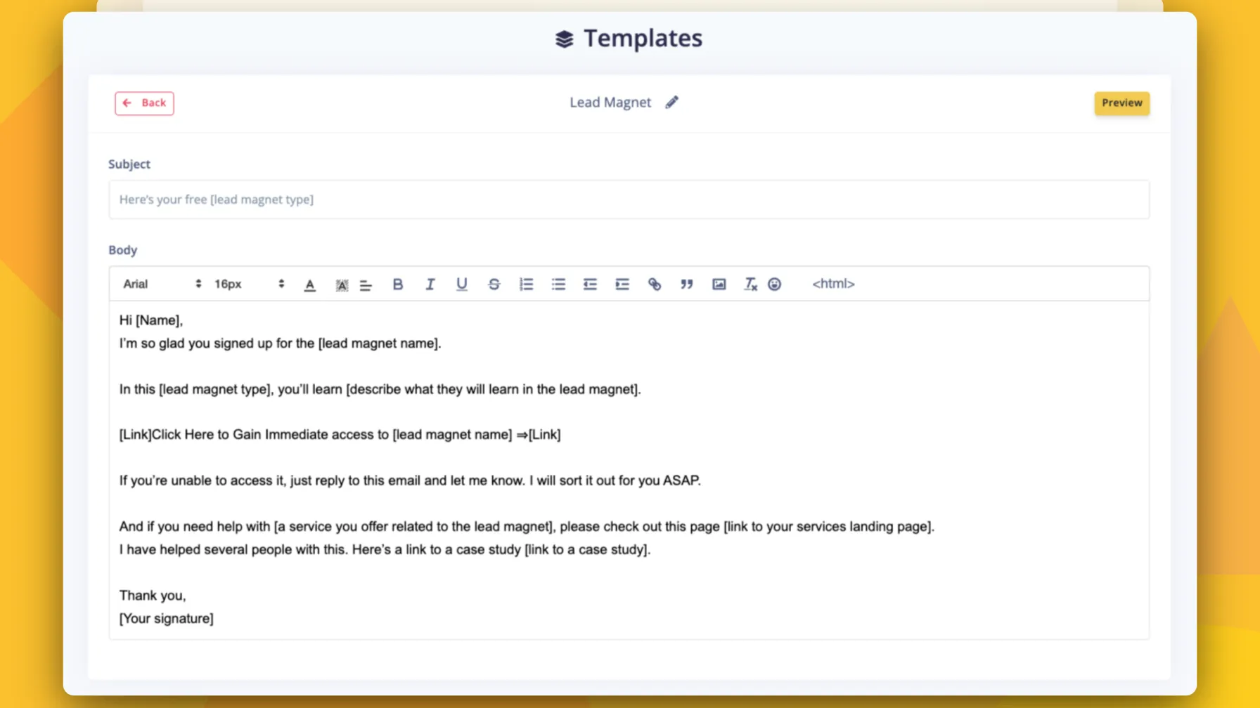 InboxPro - Email Templates feature