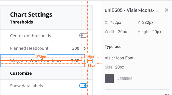 A screenshot of design tool Zeplin.