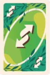 Nothin' But Paper Green Uno Reverse Card