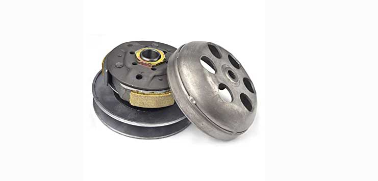 Scooter driven pulley clutch box