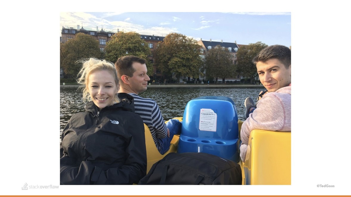 Paddle boating in Copenhagen.