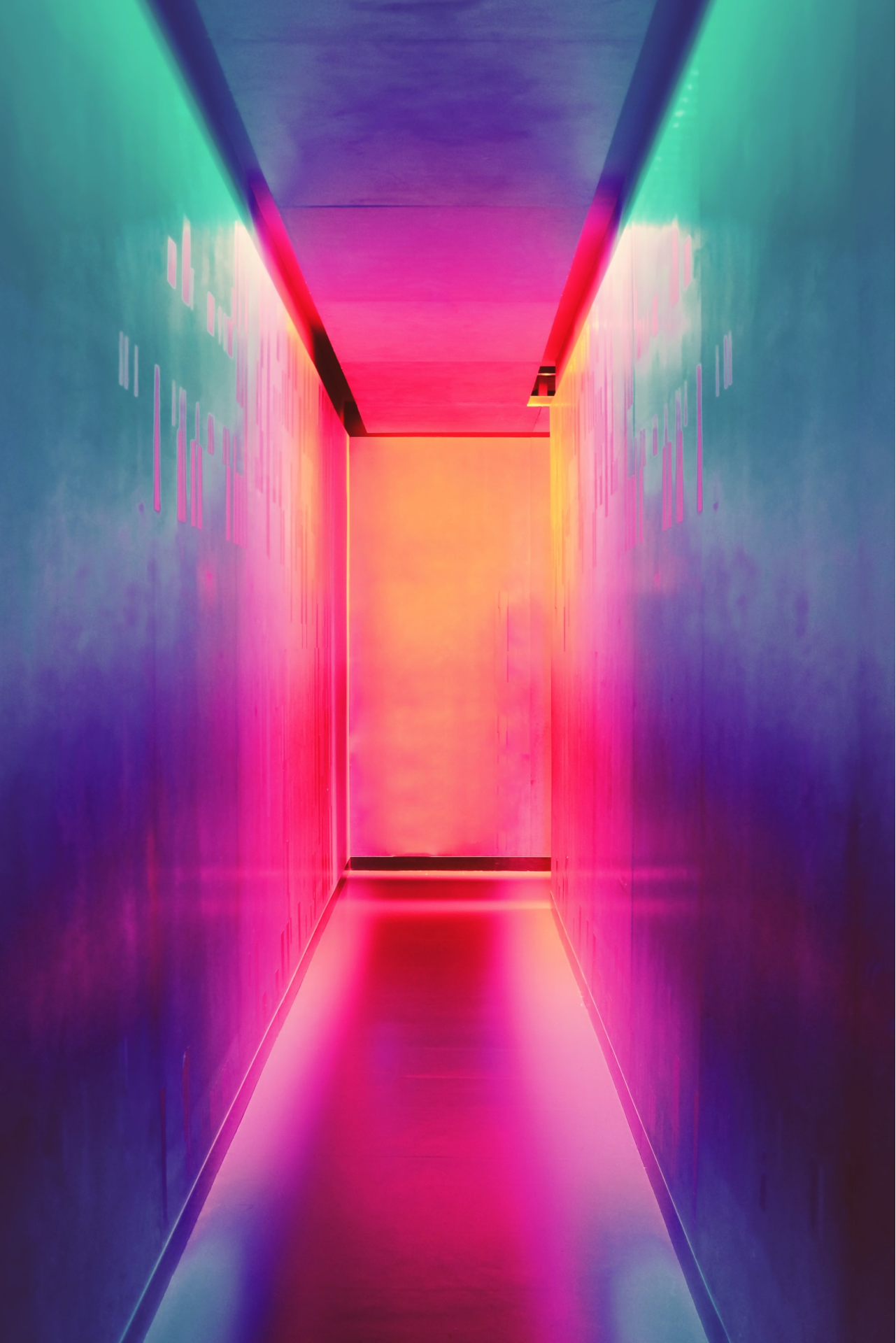 colorful rgb hallway