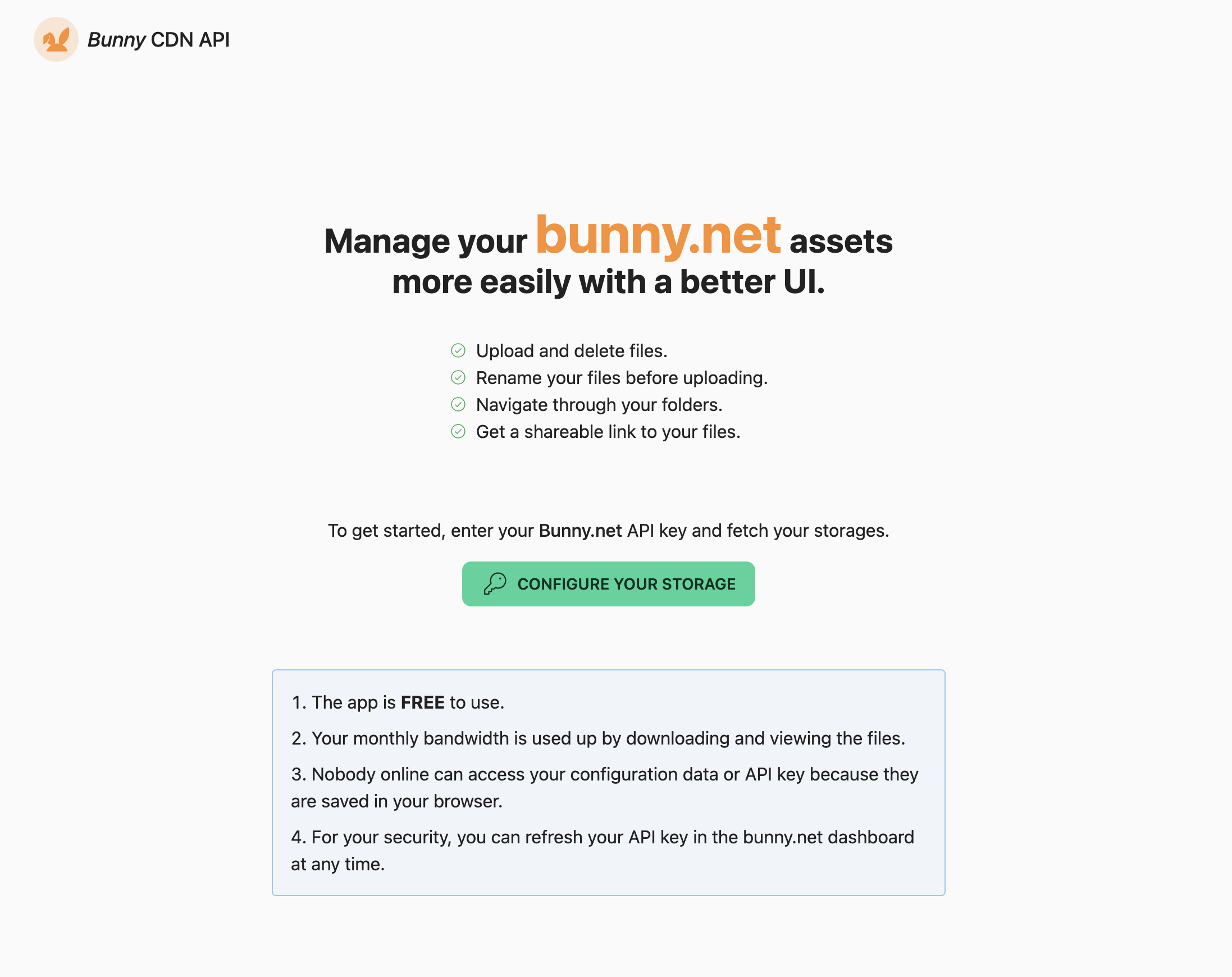 Image Manager for Bunny.net