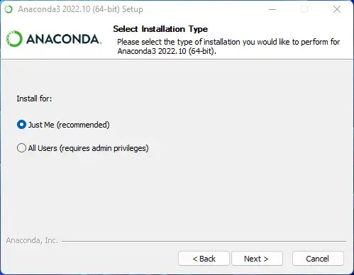 How to install Anaconda Windows 11