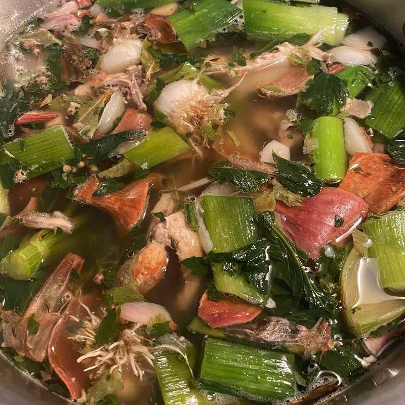 One way I’m staying positive is making my apartment smell good with homemade chicken stock.  Have you tried making stock before?  It’s time consuming but…