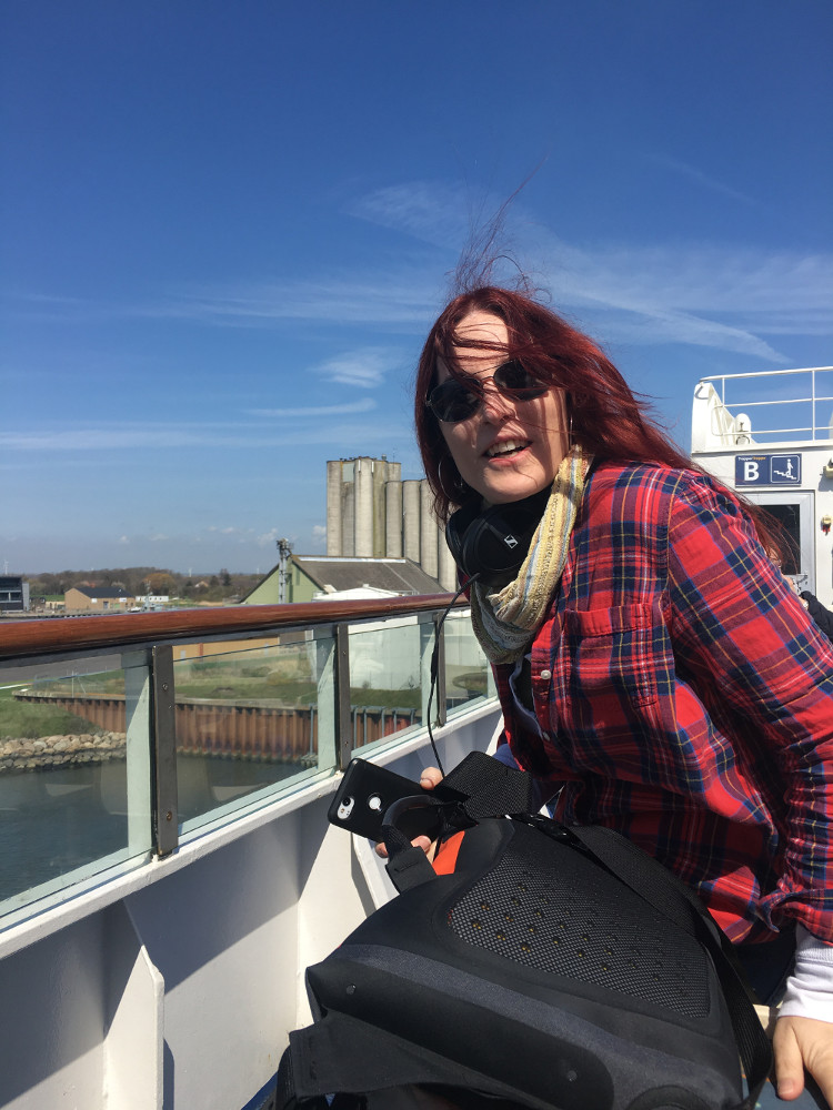 Image of me on a ferry crossing from Denmark into Germany