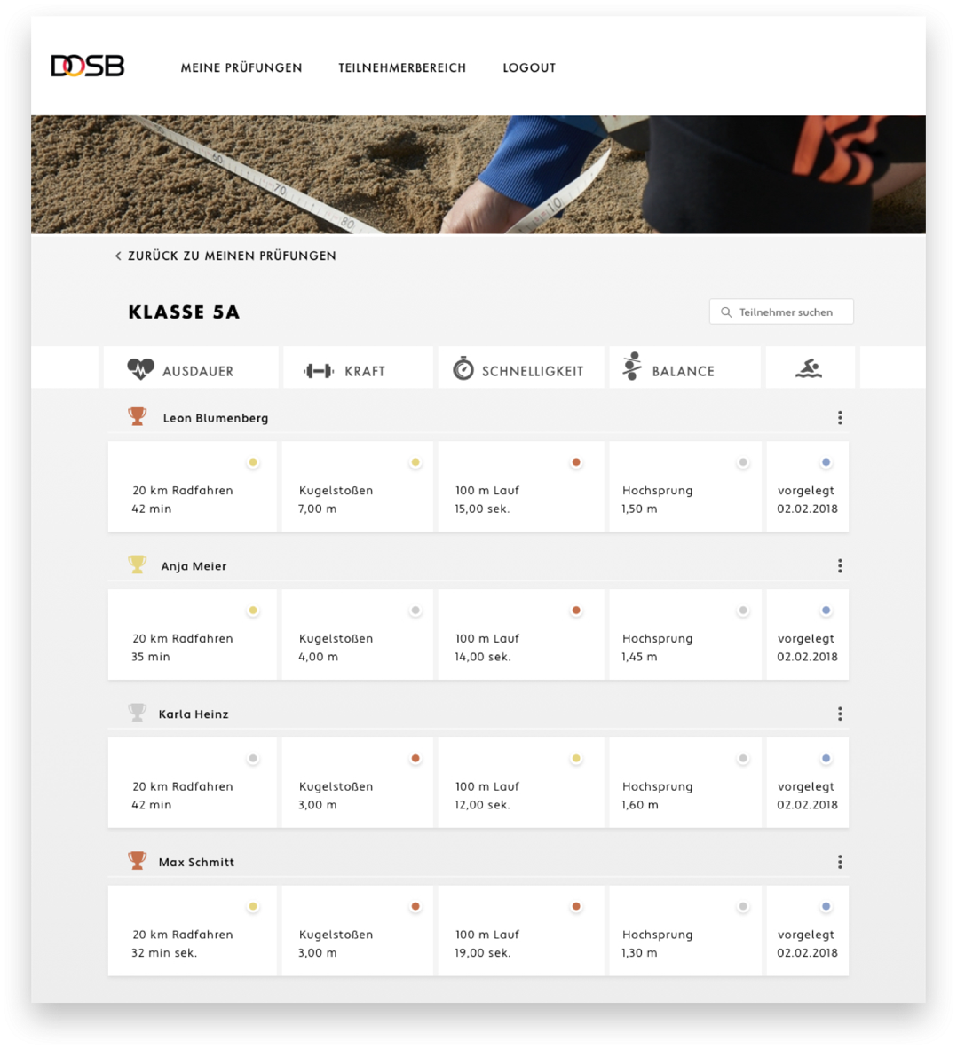 Sportabzeichen app top