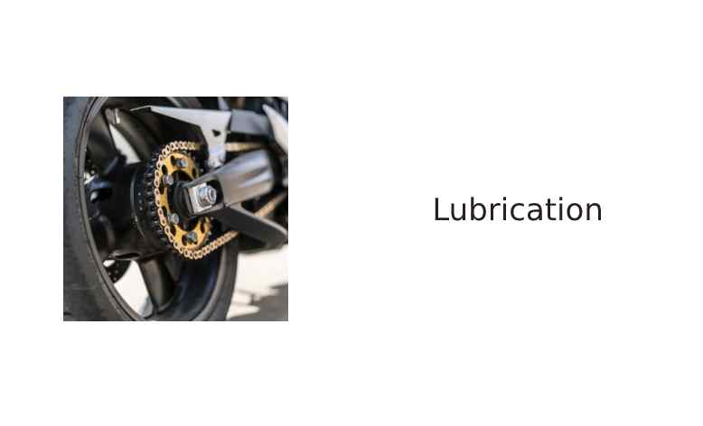 better lubrication on chain and sprocket
