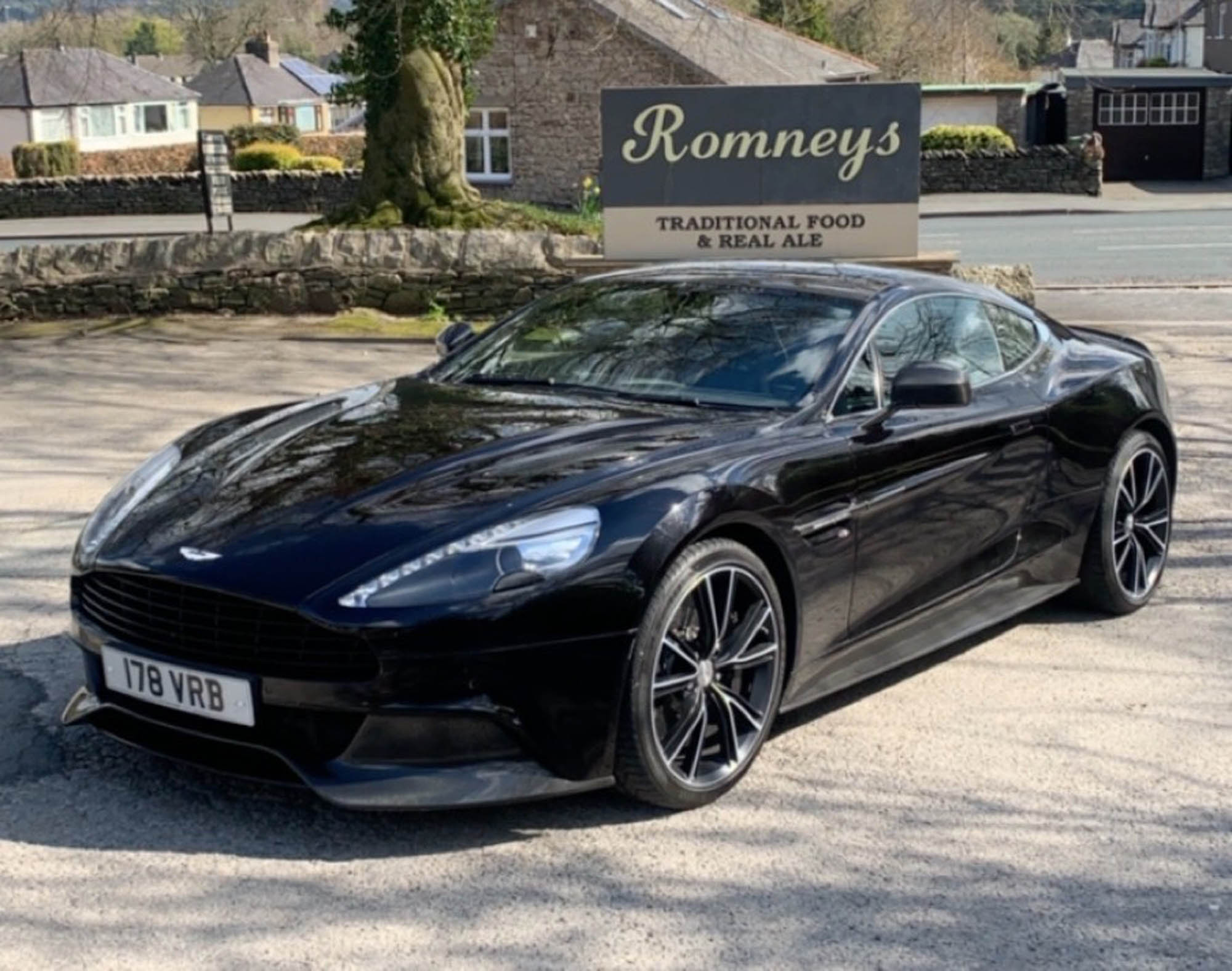 aston martin vanquish with carbon fibre aero kit